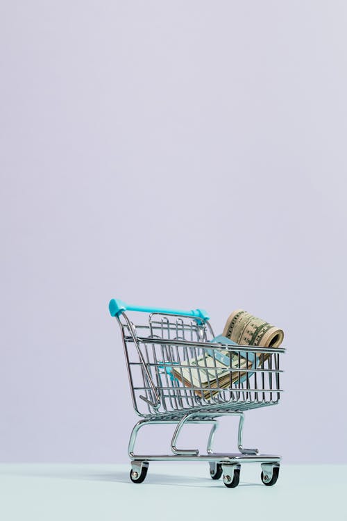 Money In A Mini Shopping Cart